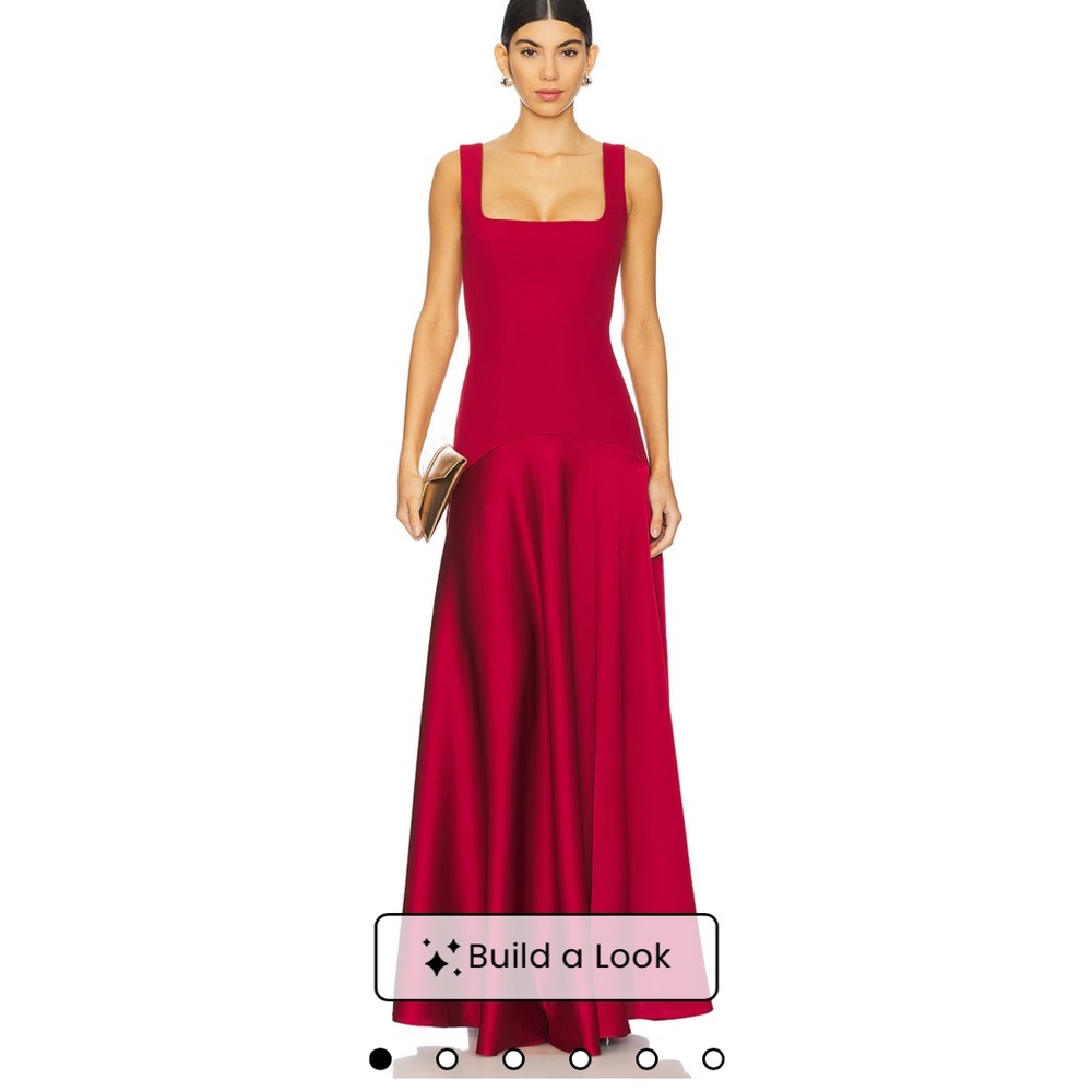 L’Academie by Marianna Sydney Gown in Oxblood Red